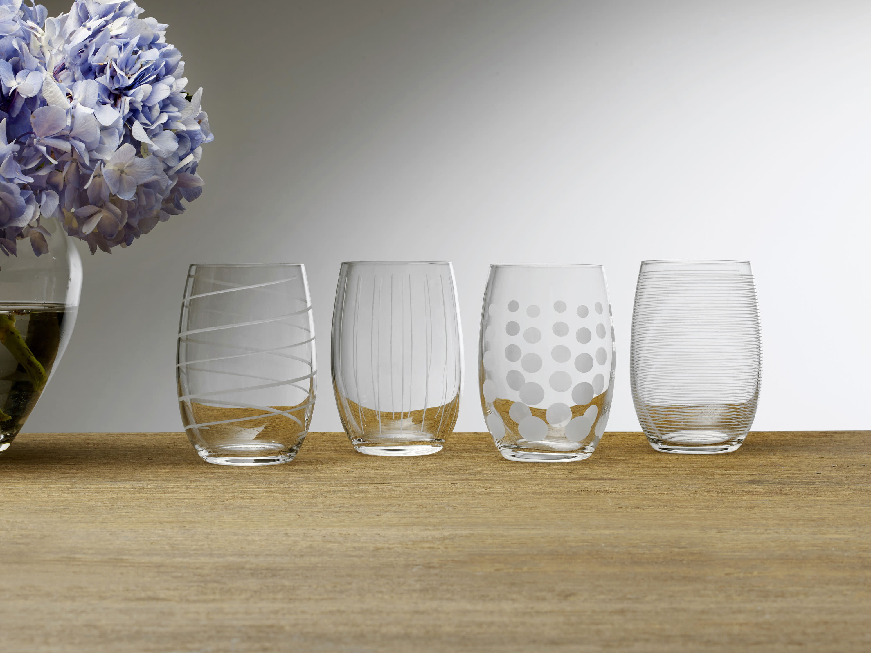 Sale: Mikasa ~ Party ~ 10OZ Stemless Martini Set of 4, Price $39.99 in Lake  Forest, IL from Kenzy Gifts & Decor