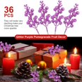 thumbnail image 4 of 36 Pcs Christmas Glittered Berries Stems 7.9 Inch Artificial Berries Sprays Branches Floral Pick for Christmas Tree Ornament, DIY Xmas Wreath, Crafts, Home Decor, 4 of 7