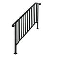 thumbnail image 3 of Matte Black Outdoor 4 Level Iron Handrail, 3 of 16