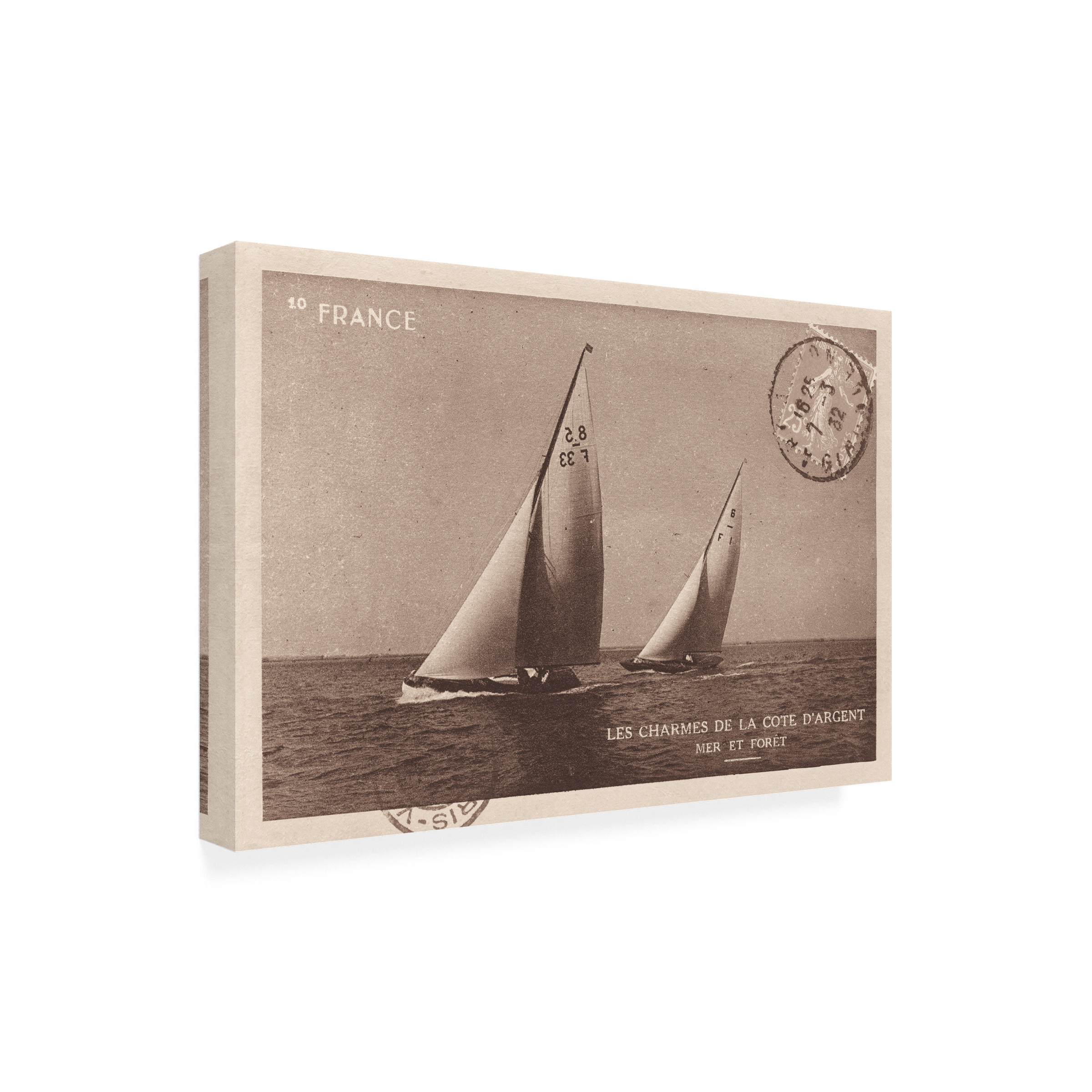 Wild Apple Portfolio 'Vintage Sailing I Sepia' Outdoor Canvas 16x22