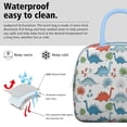 thumbnail image 3 of Womens White Cartoon Dinosaurs Leaves Footprints Pattern Lunch Box for Work,Insulated Lunch Bag for Women,Loncheras Para Mujer,Leakproof Adult Lunch Bag for Work,Beach,Travel,Picnic,Camping, 3 of 7