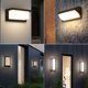 thumbnail image 3 of Aplique de pared Aplique Led de 18w/Iluminación exterior/Pared de aluminio/Rectángulo Impermeable Ip65, 26 X 12,5 x 12,5 cm (Blanco natural-6000k) JM MX-0138843FYD, 3 of 5