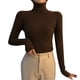 thumbnail image 5 of Suéter de punto de otoño invierno para mujer, suéter delgado suave y cálido Irfora Café/Talla única, 5 of 5