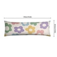thumbnail image 5 of White Daisy Print Body Pillow Cover 20x54 - Soft Full-Length Pillowcase with Zipper - Rustic Daisy and Wildflowers - Machine Washable & Durable, 5 of 5