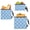 Light Blue Gingham, variant on Dailycode 3 Pack Reusable Ziploc Bags Leakproof Sandwich Snack Freezer Bags, Black Brown Blue Marble