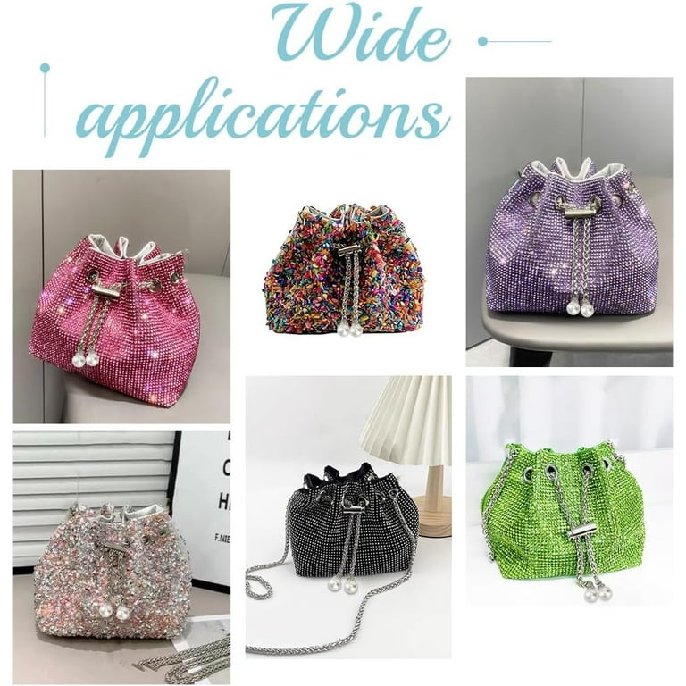2Pcs Rhinestone Bucket Bag Drawstring Replacement 25.5 Inch 2Pcs Rhinestone Bucket Bag Drawstring Replacement 25.5 Inch