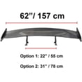 thumbnail image 2 of Zoogamo GT Wing – Universal Fit 3D JDM Carbon Fiber Rear Trunk Deck Spoiler with Accessories Kit (61.8” Length / 10” Bracket Height), 2 of 5