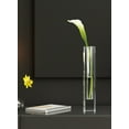 thumbnail image 2 of Serene Spaces Living Large Modern Crystal Square Bud Vase, Decorative Single Flower Vase for Wedding Centerpieces, Events, Parties, Home Décor Accents, Pack of 1, 2 of 4