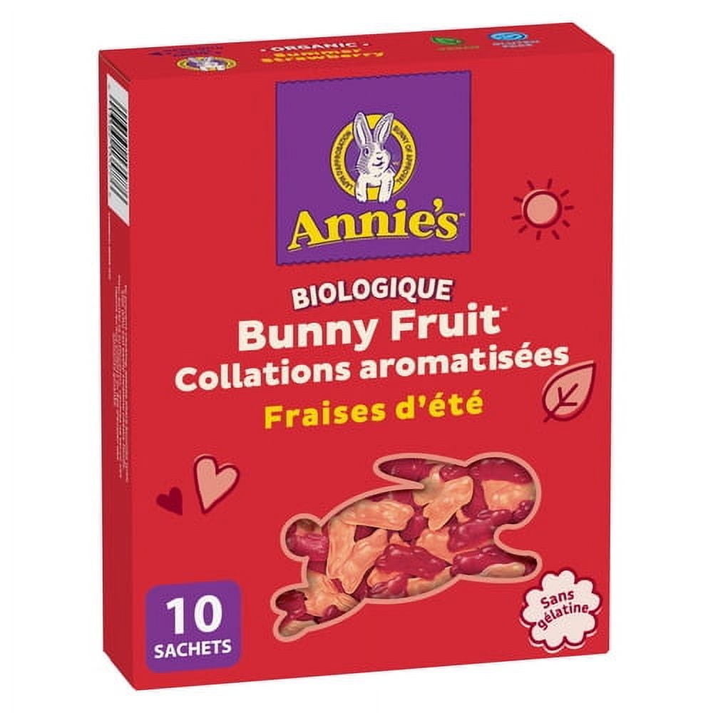 Annie's Biologique Bunny Fruit Collations aromatisées Fraises d'été, 198 g 10 sachets, 198 g