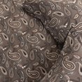 thumbnail image 3 of BNM Paisley Flannel Cotton Duvet Set, King/ Cal King, Charcoal, 3 of 6