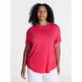 thumbnail image 2 of Time and Tru Women's Tunic Tee with Short Sleeves, Sizes XS-XXXL, 2 of 6