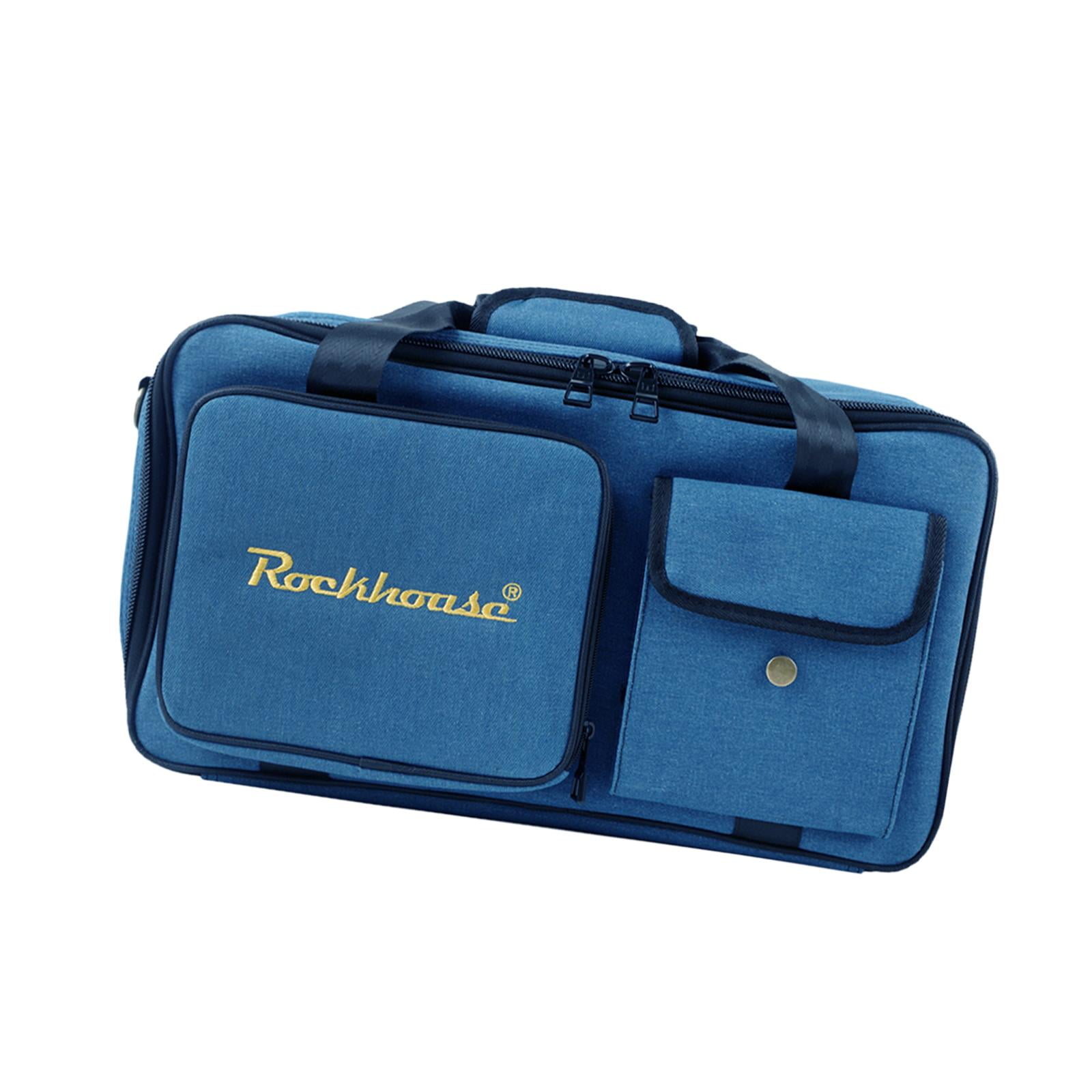 EHJRE Electric Guitar Pedals Storage Bag Scratch Resistant Organizer Multieffects Case L