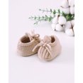 thumbnail image 5 of Baby Booties Knitted Shoes Newborn First Cozy Warm Shoes for Infant Boy Girl Solid Color Winter Shoes 0-3 Months Khaki, 5 of 7