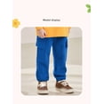 thumbnail image 2 of Bellafa Little Boys Cargo Pants Elastic Waist Casual Cotton Long Jogging Trousers Toddler Kids Jogger Bottoms with Side Pocket 2-7 Years, 2 of 8