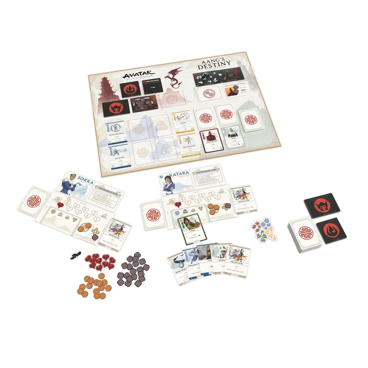USAopoly Avatar The Last Airbender: Aang's Destiny A Cooperative Deck-Building Board Game