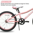 thumbnail image 4 of Hiland 20 inch Mountain Bike with Dual Handbrakes and Kickstand, Pink, 4 of 8