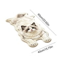 thumbnail image 3 of TanSiDing Cute Sleeping Cat Shaped Area Rug, Microfiber Absorbent Floor Mat for Bedroom Kitchen Living Room, Kitten Mat Floor Carpet Hallway Porch Entrance Doormat for Room,23.62x15.74 in, 3 of 6