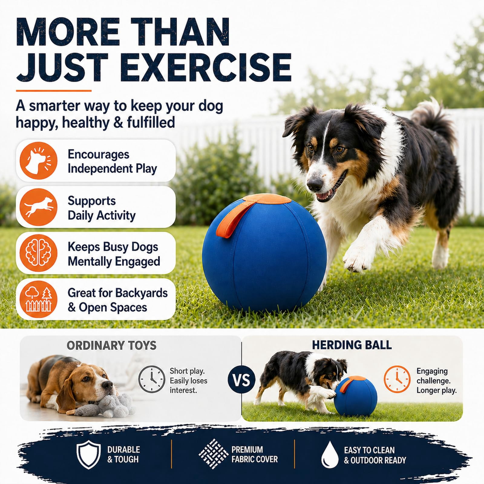 for Dogs 2026 Upgraded Durable and Chew-Resistant Extra-Large Enrichment Ball with A Protective Cover and Air Pump; Suitable for All Dog Breeds.