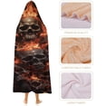 thumbnail image 4 of Hooded Blankets Skull With Flame Warm Wearable Blanket Soft Cozy And Lightweight Flannel Throw for Sofa Travel, 4 of 6