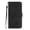 Black, variant on Wallet Case for Xiaomi Redmi Turbo 4 with Card Holder, Cash Pocket, Kickstand, Magnetic Clasp & Wrist Strap, Geometric Texture Folio Cover Black