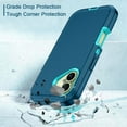 thumbnail image 4 of I-HONVA Compatible with iPhone 17 Case,3-Layer Heavy Duty Drop Protection Anti-Slip Bumper Rugged Shockproof Dustproof Protection 6.3 inch Phone Case,Teal, 4 of 7