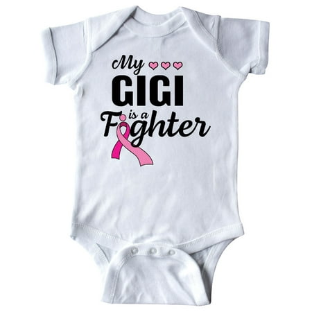 

Inktastic Breast Cancer Awareness My Gigi is a Fighter Gift Baby Boy or Baby Girl Bodysuit