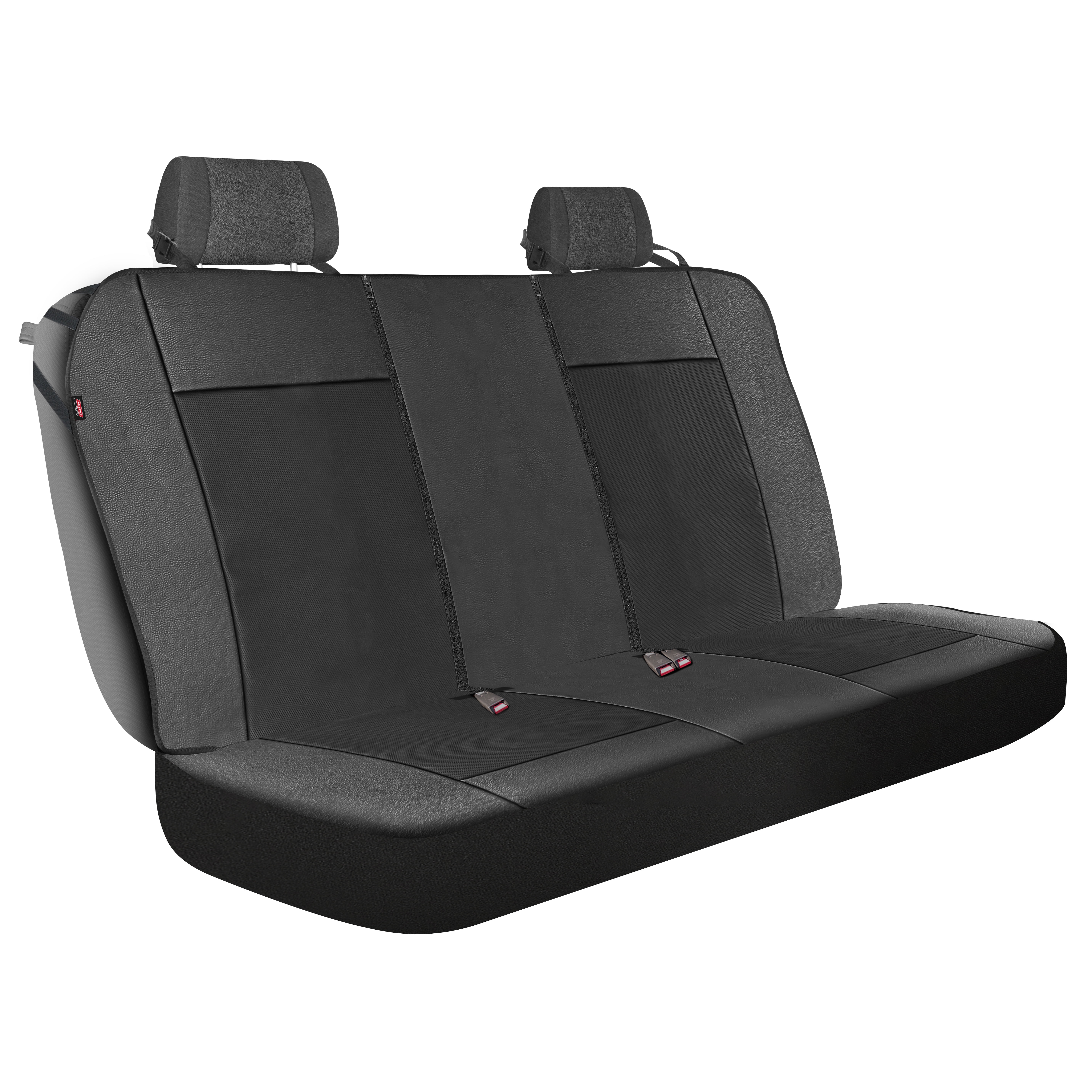 Genuine Dickies Black Peterson Vegan Leather Seat Covers, 3-Piece Set