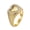 Gold, variant on Men's Women's Stainless Steel Individualistic Zirconia Heart Ring Gold Size 8