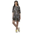 thumbnail image 2 of Moomaya Party Dress For Women Scoop Neck Moss Georgette 3/4 Sleeve Tunic Dress, 2 of 6