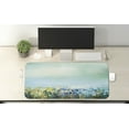 thumbnail image 2 of Flower Computer Mouse Pad, Aqua Impressionist Depiction of a Field Paint with Blooms Tranquil Concept Print, Rectangle Non-Slip Rubber Mousepad X-Large, 35" x 15" Gaming Size, Pale Blue, by Ambesonne, 2 of 2