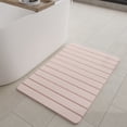 thumbnail image 2 of 35x24" Modern Diatomite Stone Large Wide Bath Mat in Pink, 2 of 5