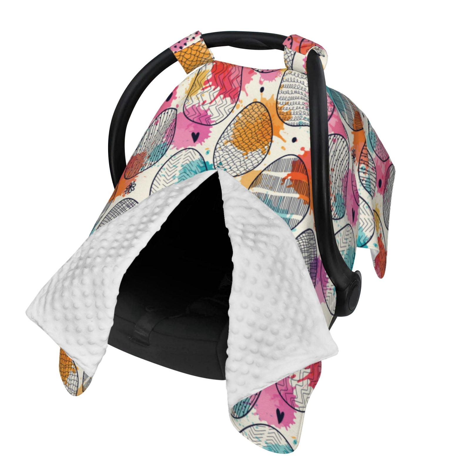 Naloa Easter Egg Baby Car Seat Cover, Breathable Baby Carrier Cover, Multiuse Baby Carrier Cover & Nursing Breastfeeding Cover