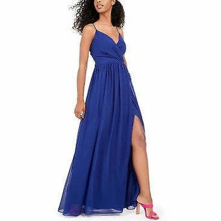CITY STUDIO Womens Blue Slitted Spaghetti Strap, Size 3: 3/Royal