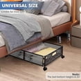 thumbnail image 3 of 26-27 Under Bed Rolling Storage Foldable Metal Under Bed Storage Organizer Drawer, 3 of 5