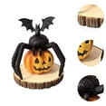 thumbnail image 4 of Estatua de calabaza y murciélago BLESIY adorno de escritorio decoración de Halloween Escultura creativa de resina, 4 of 7