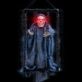 thumbnail image 5 of Diceymbol Halloween Hanging Caged Skeleton Ghost Prop with Glowing Red Eyes for Yard Patio Garden Walkway Outdoor Hanging Decor 16 Inch, 5 of 7
