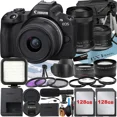 thumbnail image 1 of Canon EOS R50 Mirrorless Camera with RF-S 18-45mm + 18-150mm Lens + 2 Pack 128GB Memory Card + Case + ZeeTech Accessory, 1 of 9