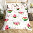 thumbnail image 2 of Erosebridal Cartoon Watermelon Comforter Cover Queen,Kawaii Fruit Bedding Sets Queen Size,Cute Decor,Lightweight,3-Piece(No Comforter), 2 of 7