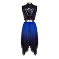 thumbnail image 2 of SiiRoh Women's Sequined Liturgical Worship Praise Dance Dresses Gradient Mesh Irregular Church Worship Tunic Colorful L, 2 of 5