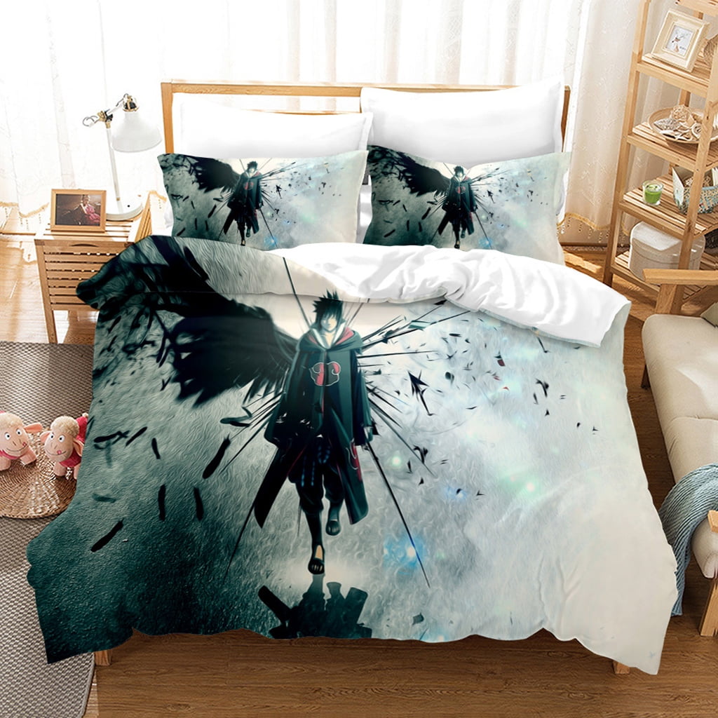 Anime Bed Set Full Size Comics Bedding Sets 3D Printed Naruto Akatsuki