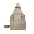 thumbnail image 1 of Guardurnaity Mochila multibolsillos para mujer, bolso para mujer, mochila de color sólido Stay – Mochila informal para mujer, ideal para Mochilas Caqui, 1 of 6