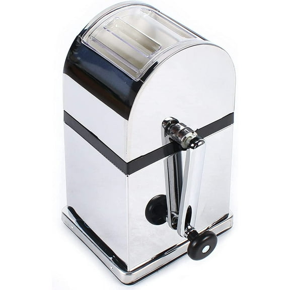 Ice Crusher, GDAE10 Stainless Steel ABS Shaver Ice Maker Machine Manual Snow Cone Machine Icee Slushie Shaved Ice for Home Bar Restaurant Party Cold Drinks, Fast Crushing, Easy Clean