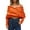 Orange, variant on PMVFHDE Women's V-Neck Cross Front Solid Color Sweater Versatile Off Shoulder Way Scarf Top Red,One Size