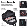 thumbnail image 4 of Balery Rose Full Moon Black Wolf Mochila escolar 3 en 1 para niños: mochila resistente con lonchera térmica y estuche para lápices. Mochila escolar para niños y niñas., 4 of 7