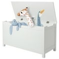 thumbnail image 2 of SESSLIFE White Bench Top Toy Box, Toy Storage Box Organizer, Entryway Bench with Lift Top, Toy Storage Chest with 2 Safety Hinges, 2 of 10