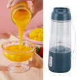thumbnail image 2 of Vaso licuador, batería de 1200 mAh, fácil de usar, vaso exprimidor eléctrico de 300 ml, carga USB, portátil para viajes, hogar, oficina (verde oscuro), 2 of 5