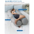 thumbnail image 3 of Almohada de embarazo QUEEN ROSE Cooling Maternity 140 cm gris, 3 of 7