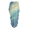 thumbnail image 7 of XYZCANDO Kaftan Dresses for Women V Neck Beach Cover Ups Caftan Beach Dresses for Swimwear Plus Size Lounge Maxi Dress Swimsuit Coverup Blue Marble Hawaiian Robe Summer Casual Dress, 7 of 7