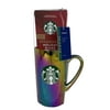 Starbucks Holographic Latte Mug with 2.5oz Holiday Blend Coffee Gift Set