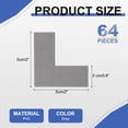 thumbnail image 2 of Uxcell 5S Location Marking Corner,64Pcs 2x2x0.8 Inch L-Shape Mark Tape, Gray, 2 of 7